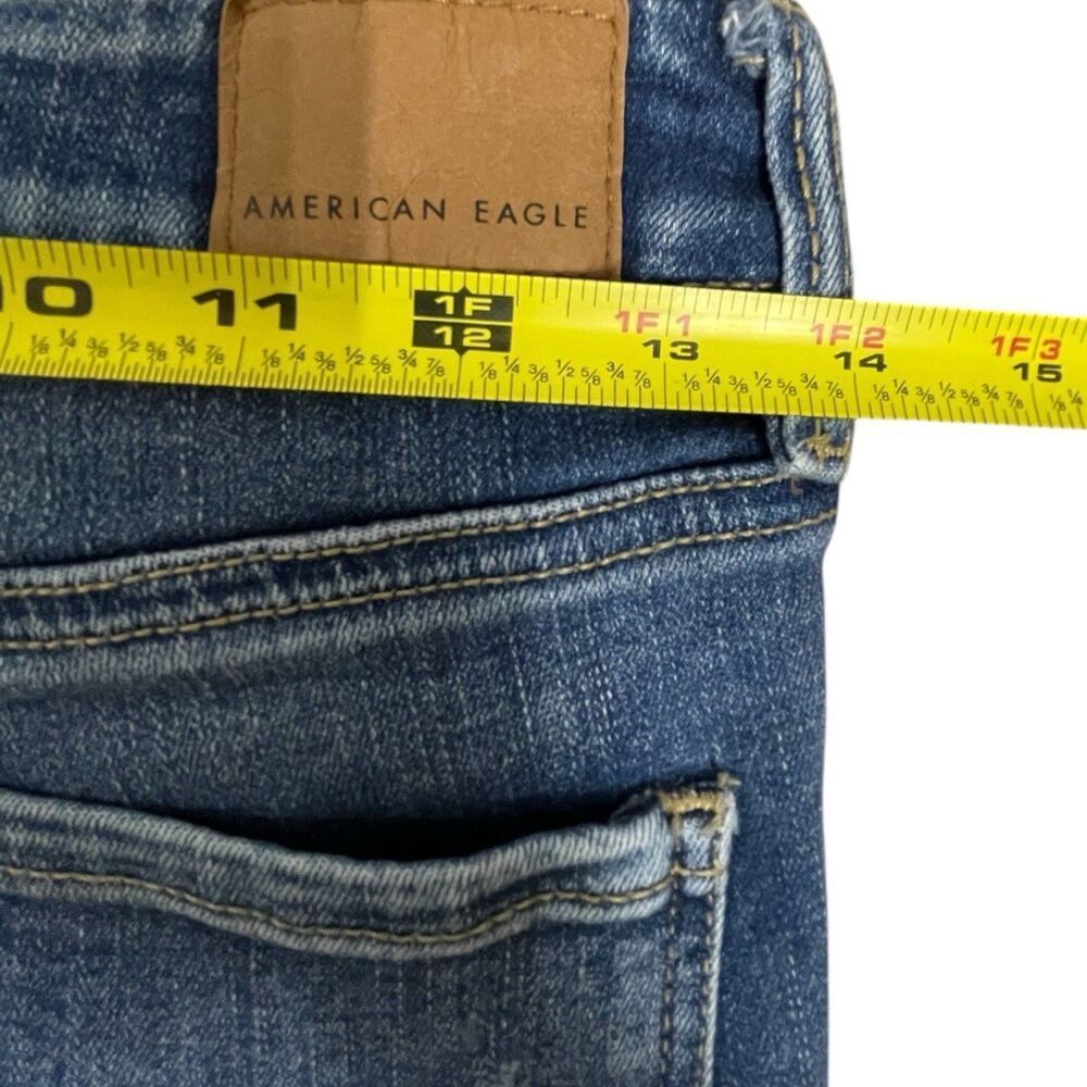 American Eagle Distressed Skinny Jeans Women Size 4 Stretch - Picture 5 of 6
